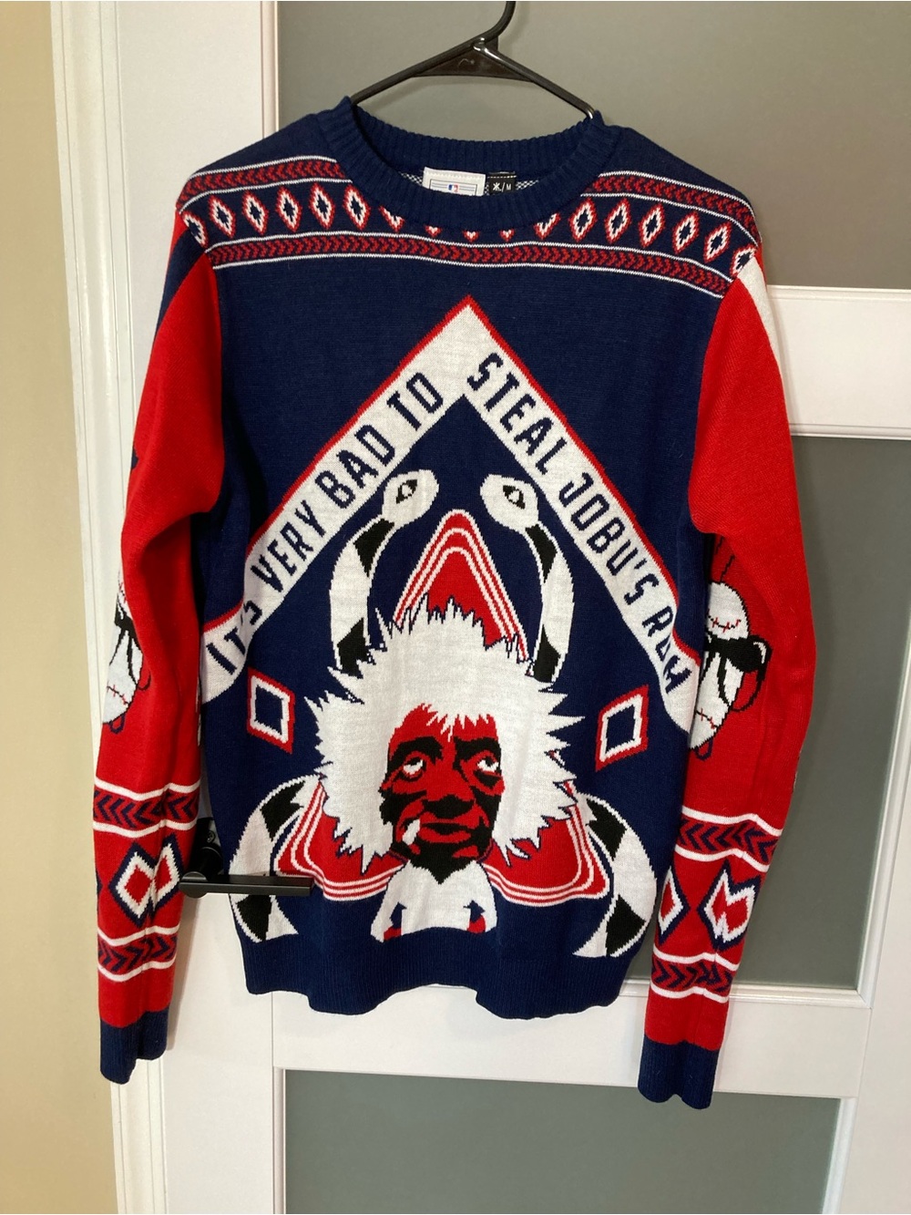 KLEW Major League Jobu Ugly Christmas Sweater - Size M